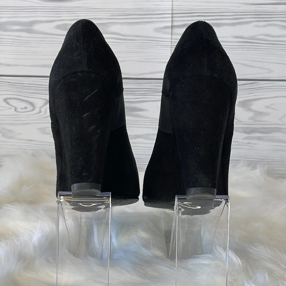 Stuart Weitzman Suede Peep-Toe Wedges‎